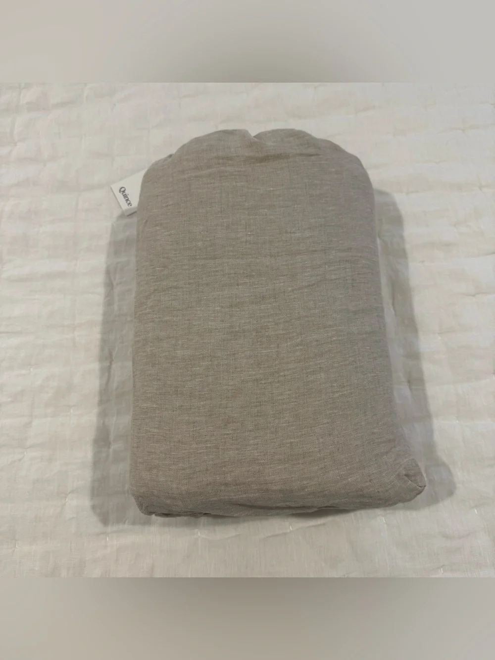 New Quince European Linen Chambray Duvet Cover Set King/CalKing $224 Natural